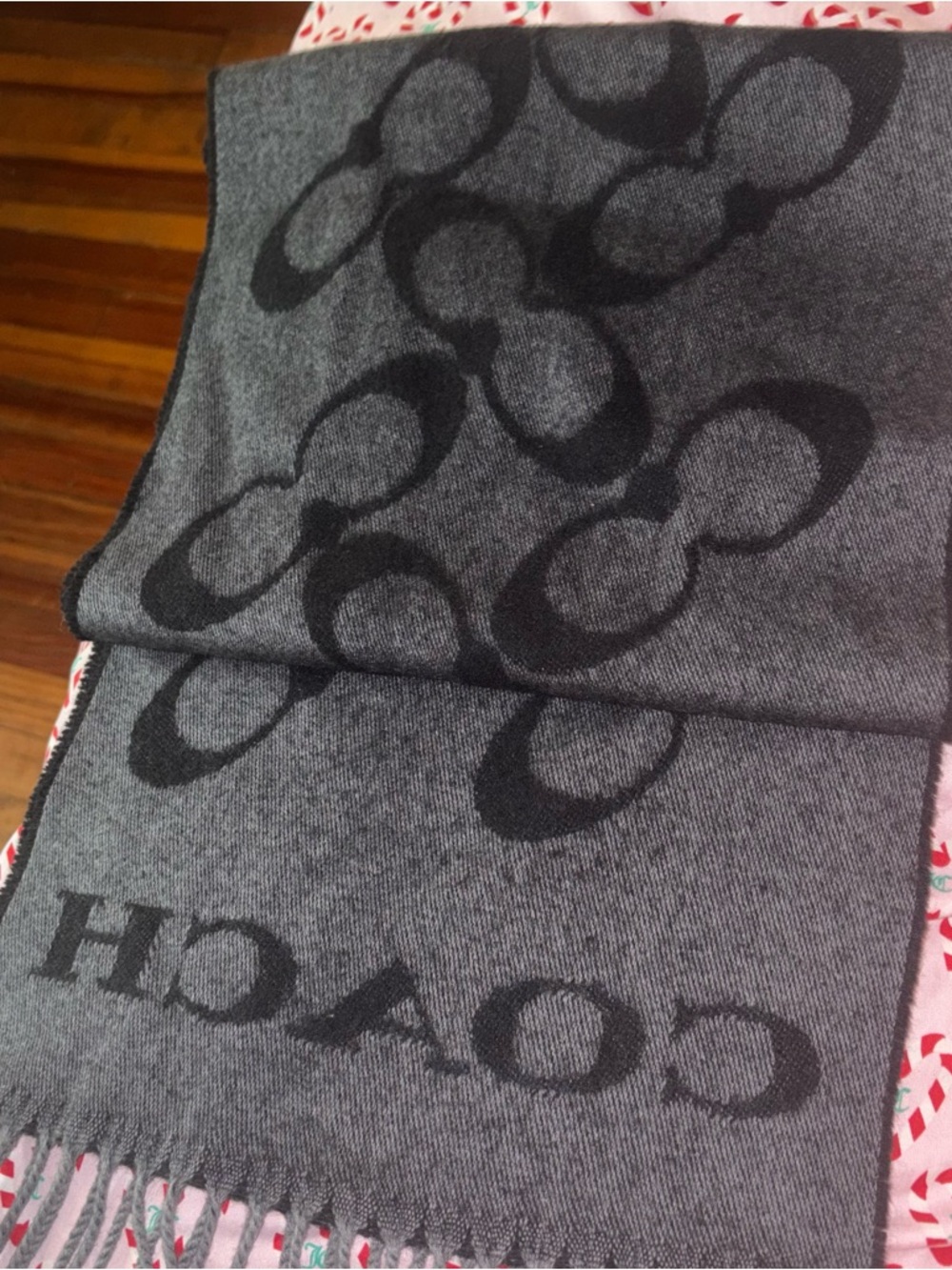 Coach Two-Tone Scarf - Picture 6 of 6